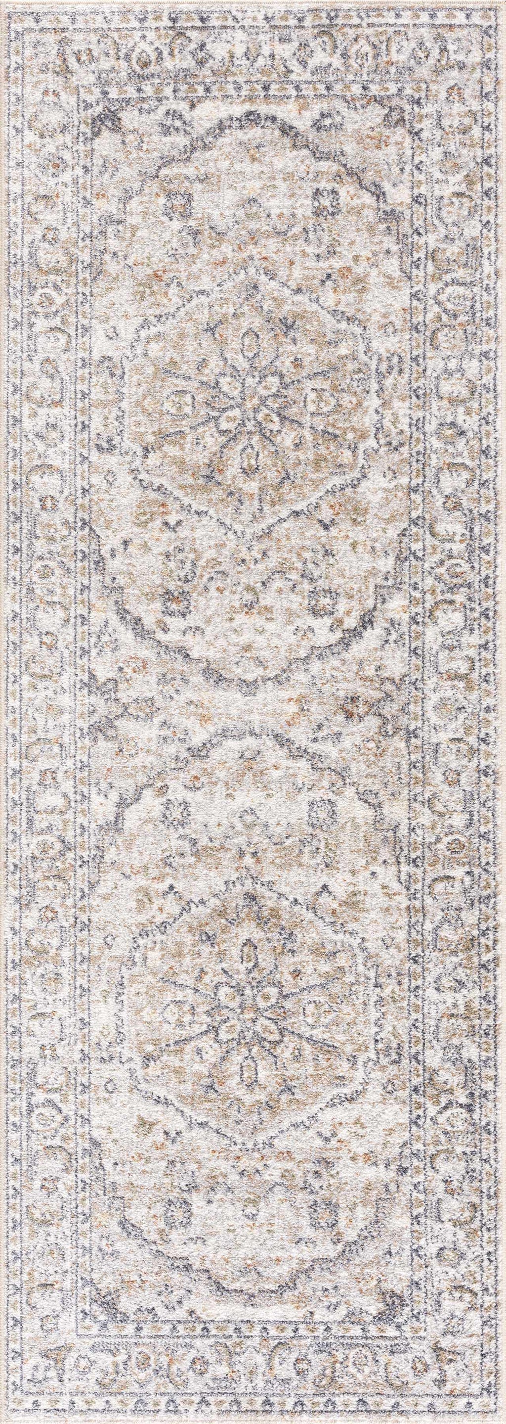 Hiti Cream Flat Pile Washable Rug