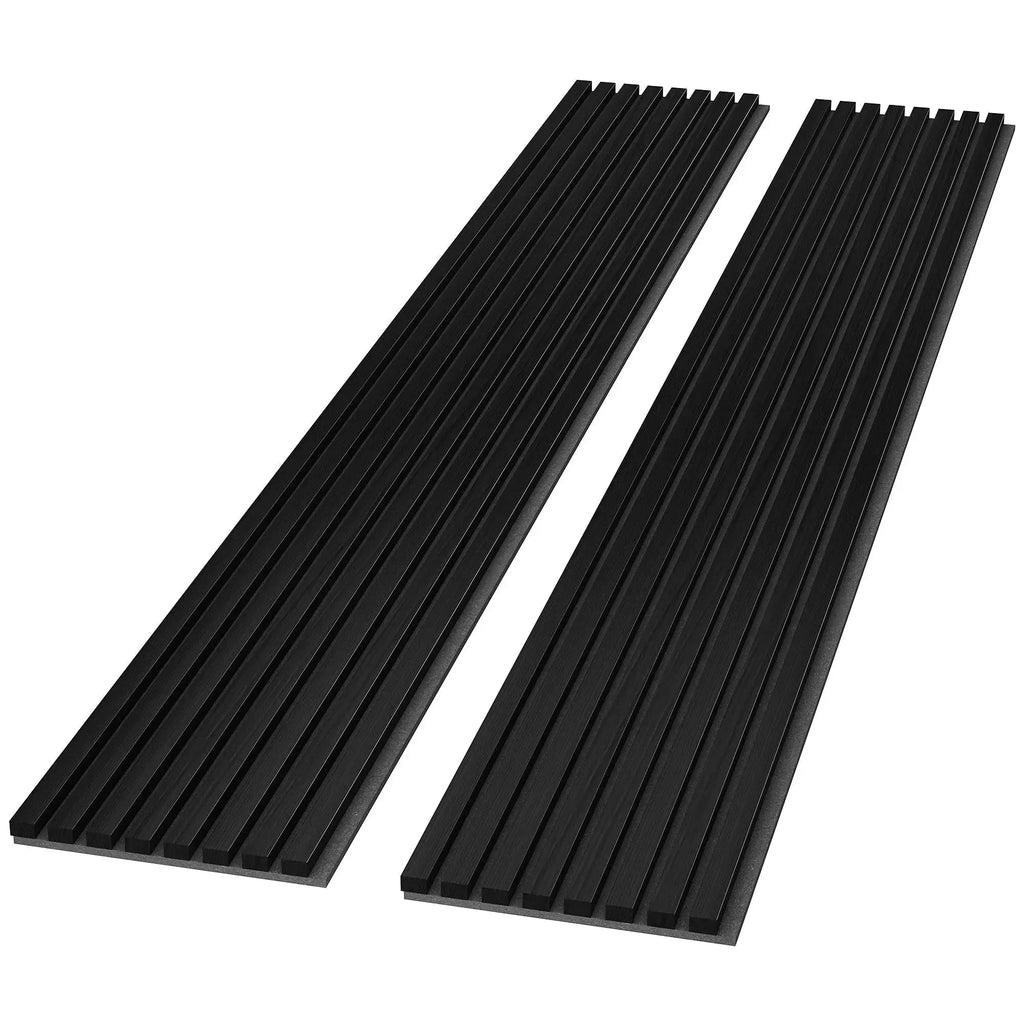 Luxury Black Acoustic Solid Wood Wall Panels ( 2 Panels Per Box）