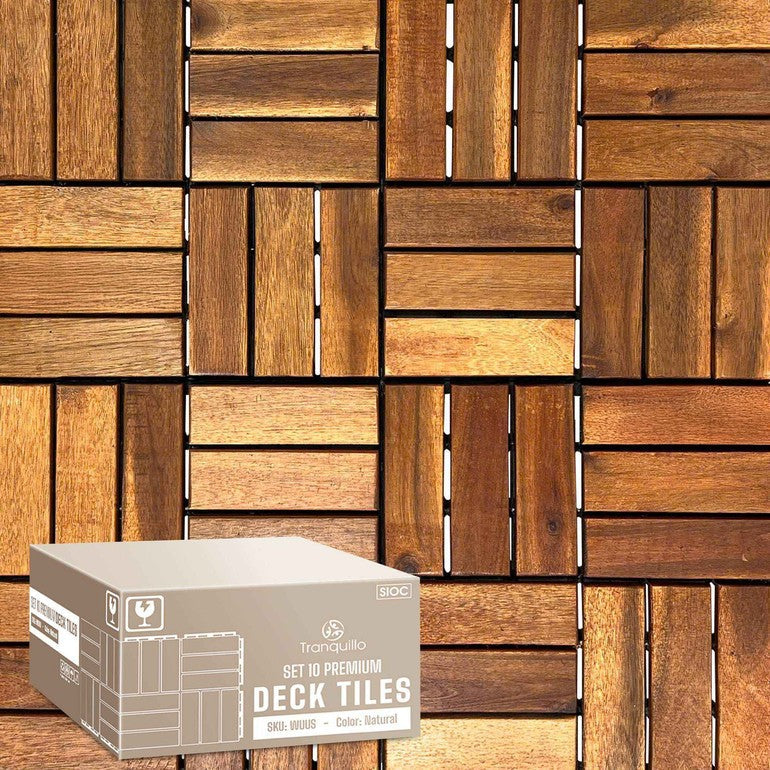 Tranquillo Solid Wood Premium Deck Tiles for Stylish Outdoor Spaces