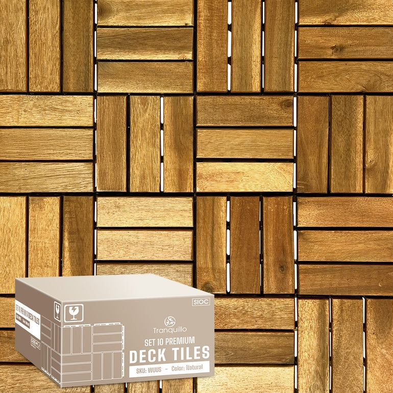 Tranquillo Solid Wood Premium Deck Tiles for Stylish Outdoor Spaces