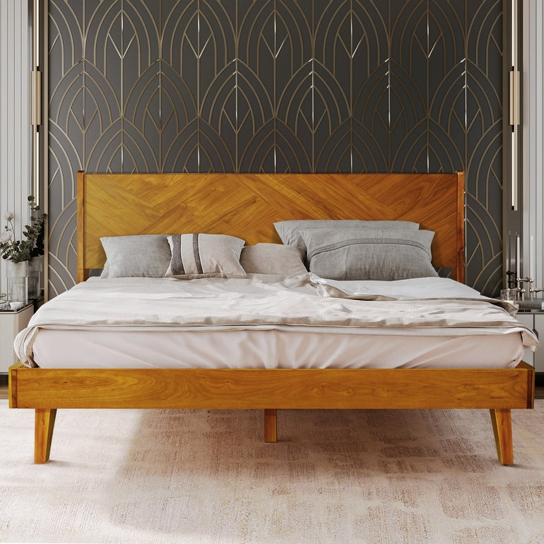 Rorns Gazelle Platform Bed Frame With Headboard for Ultimate Comfort