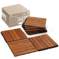 Tranquillo Acacia Deck Tiles 6 Slat Interlocking Decking Tiles – Indoor & Outdoor Flooring