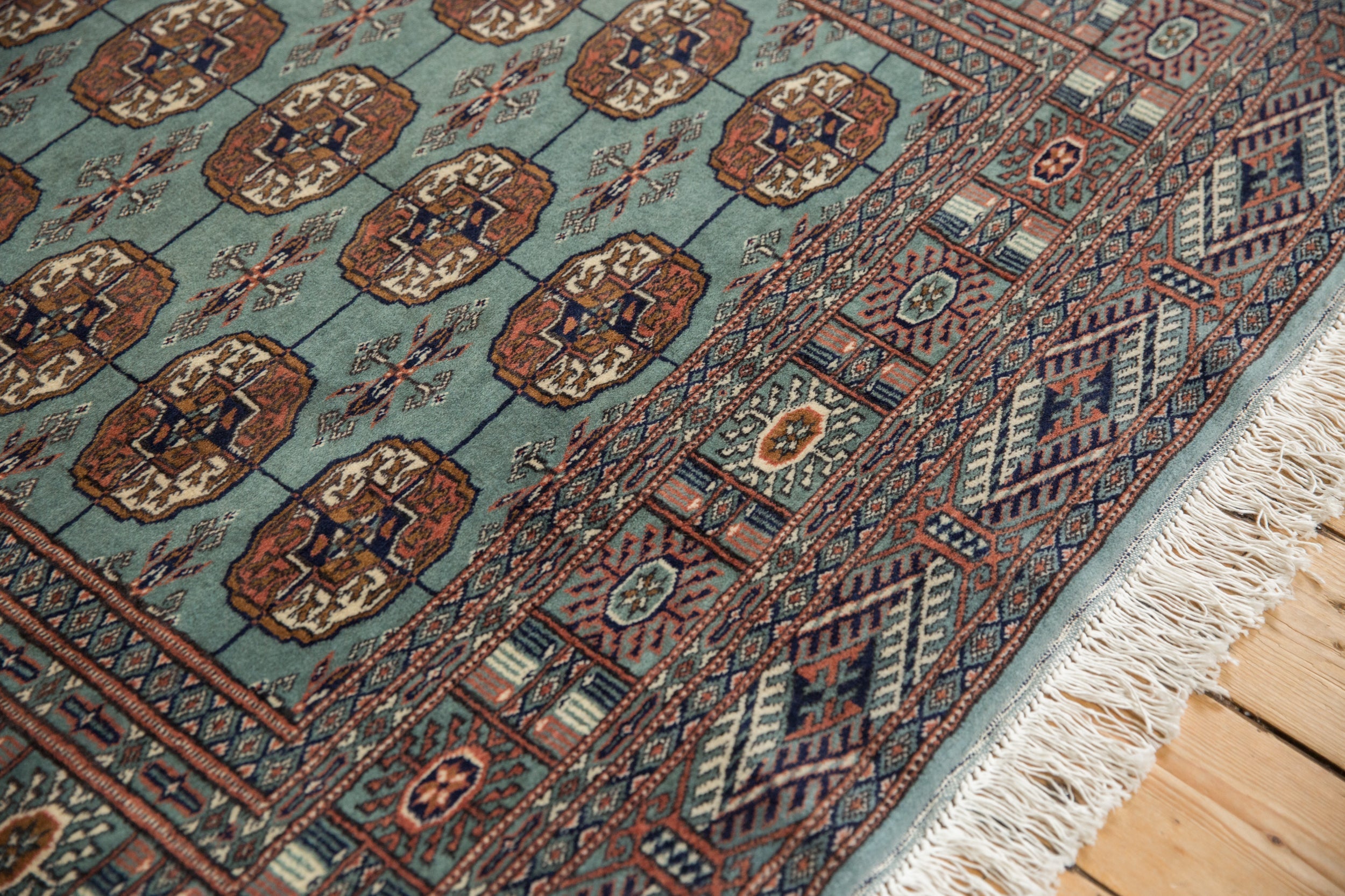 4x4.5 Vintage Fine Bokhara Square Rug