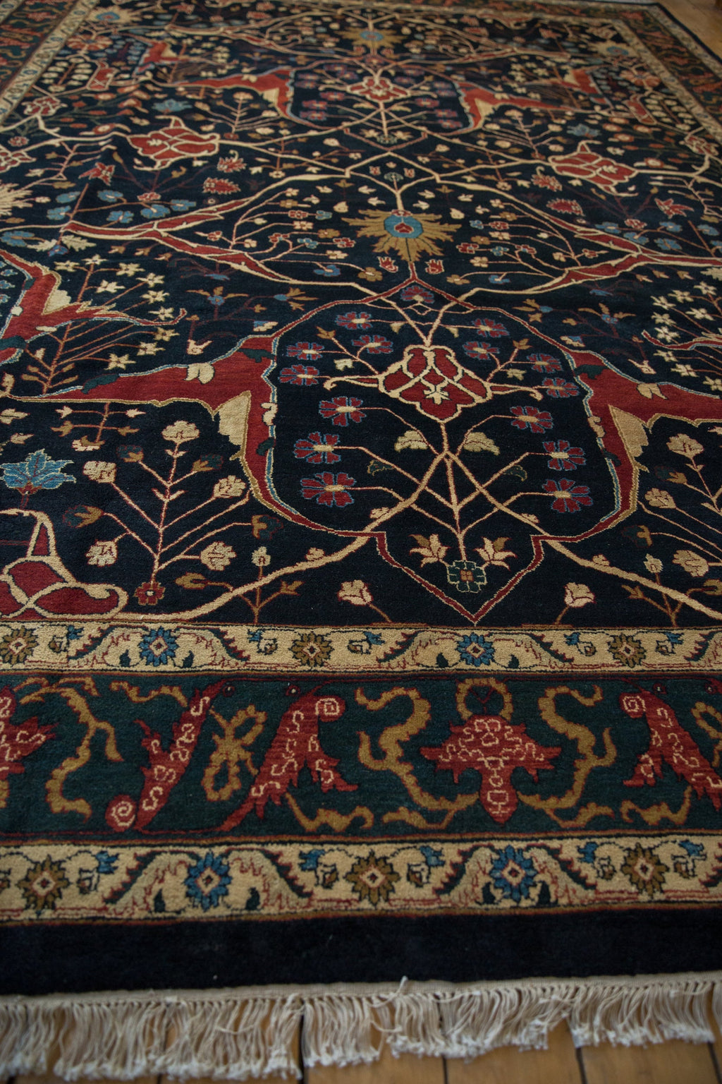 10x14 Vintage Indian Bijar Design Carpet