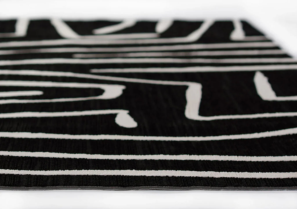 Milano Monochrome Lines Rug