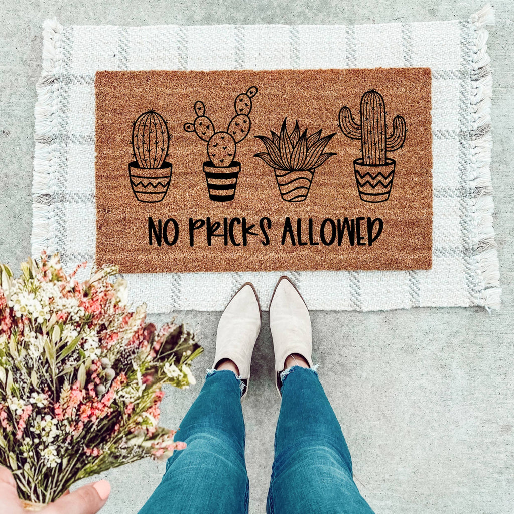 No Pricks Allowed Doormat