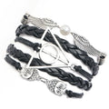 Fashion Harry Potter Deathly Hallows Leather Cord Bracelet