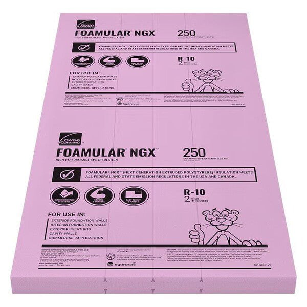 Owens Corning FOAMULAR NGX 250 4ft x 8ft Insulation Board