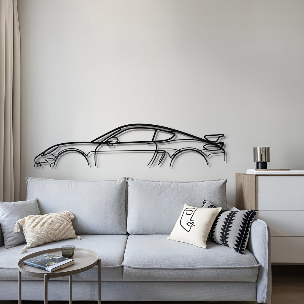 718 Cayman GT4 Metal Car Wall Art - MT0840