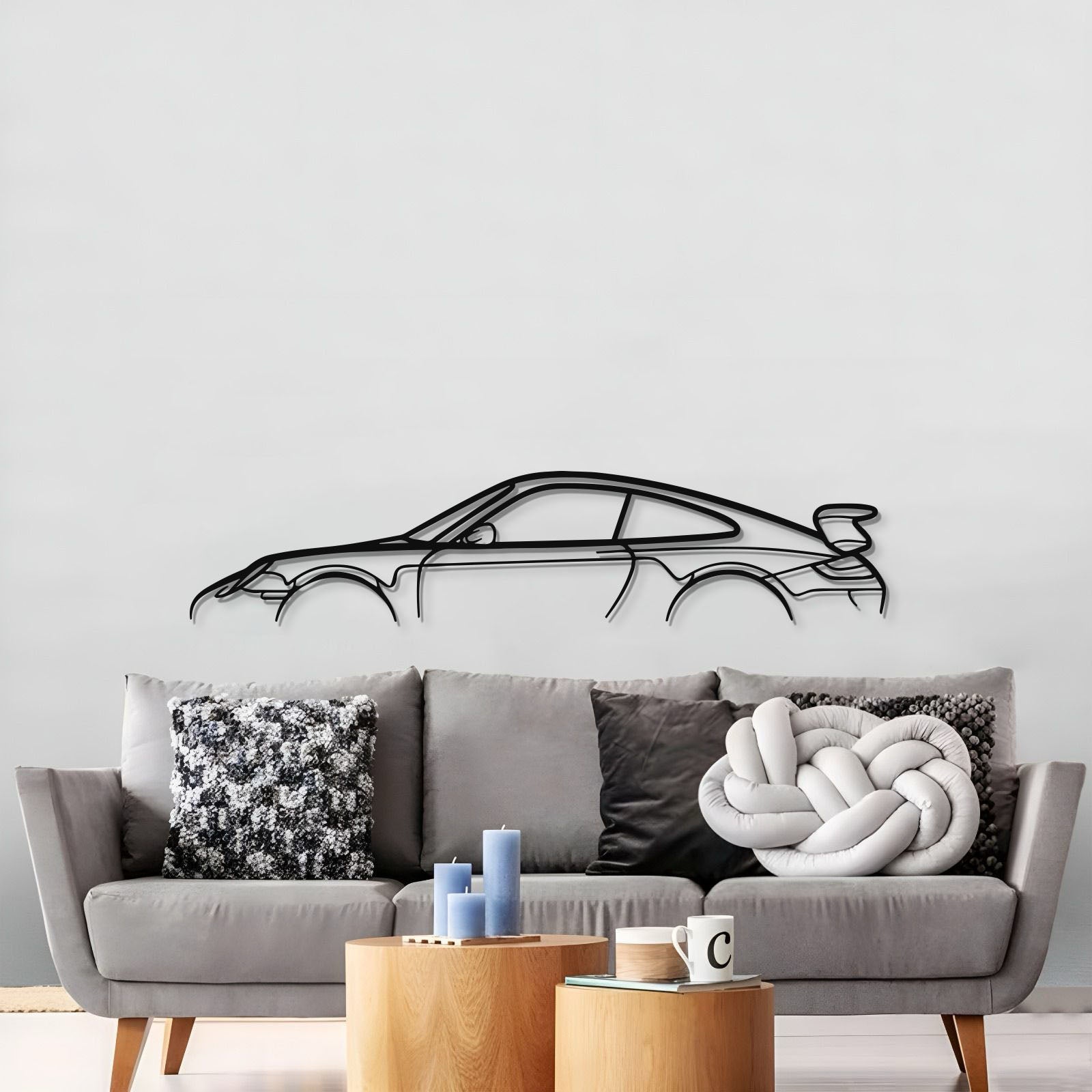 911 GT3 Model 997 Metal Car Wall Art - MT0856