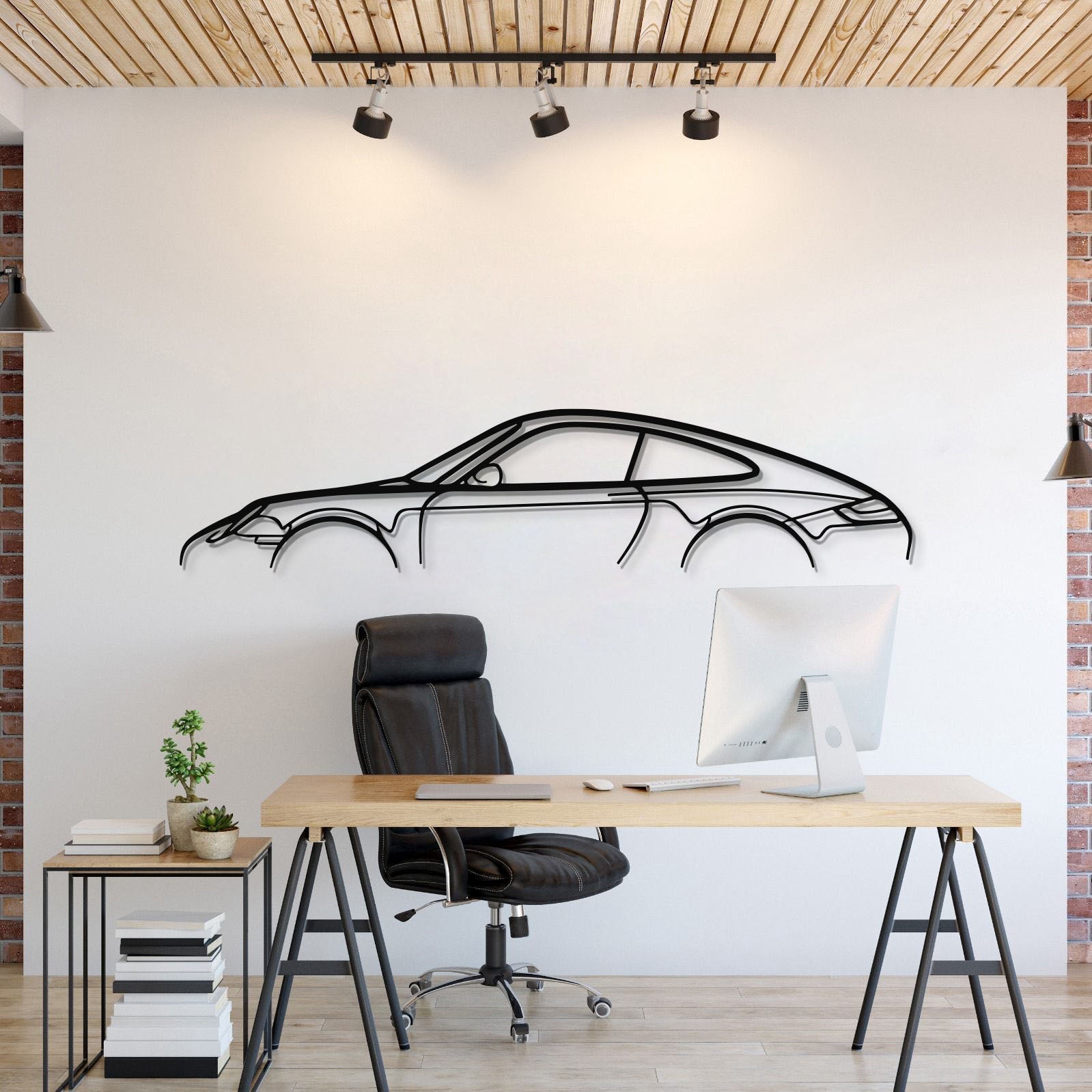 911 Model 997 Metal Car Wall Art - MT0868