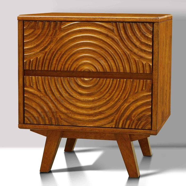 Acacia Harmony Nightstand with 2 Drawers for Elegant Bedroom Storage