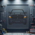 RAM 1500 RT Front View Metal Neon Car Wall Art - MTN0201