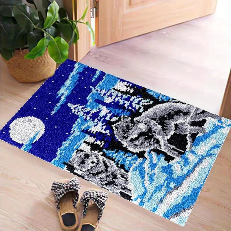 DIY Latch Hook Rug Kit: Create Your Own Cartoon Animal Carpet Embroidery