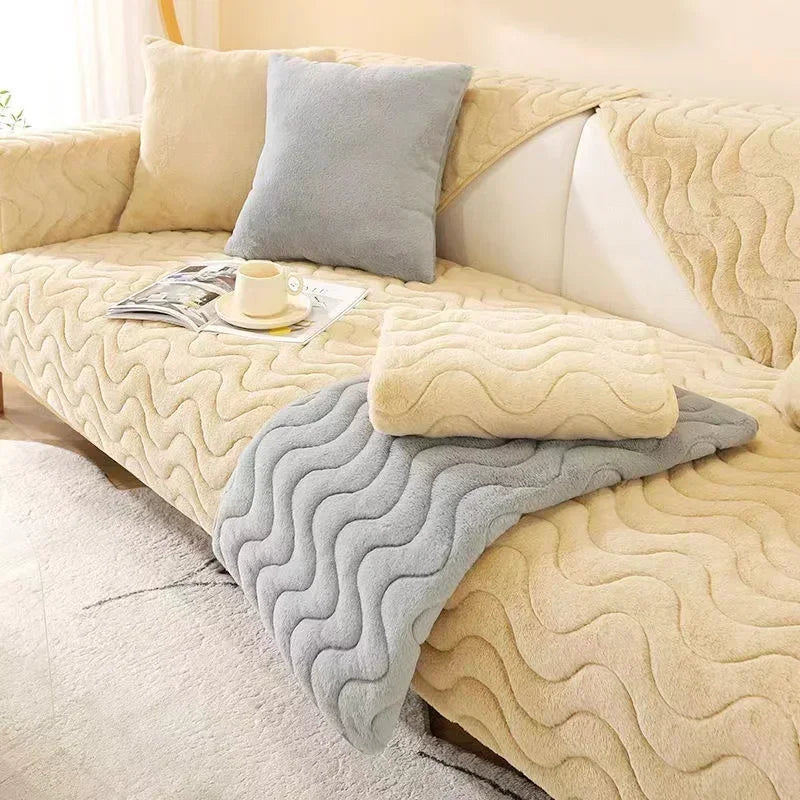 Sofa Cover Couch – Waterproof Couch Cover, Fitted Couch Throw Cover for All Seasons