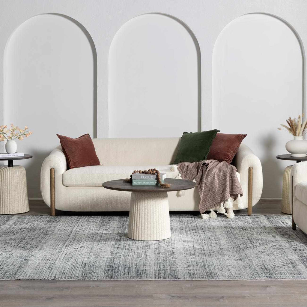 Barny Gray Blue Washable Rug