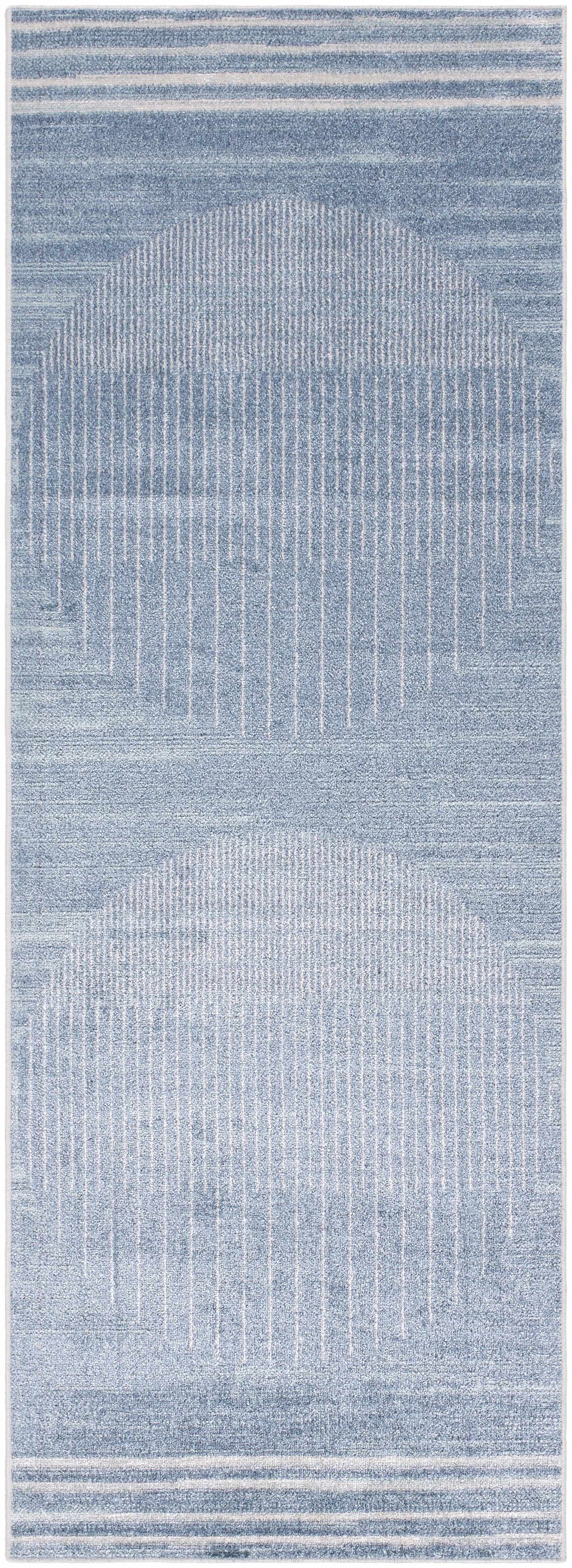 Thad Blue Washable Area Rug