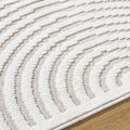 Deron Ivory 3D Rainbow Washable Rug