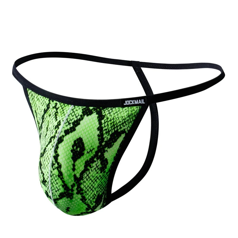 4 Piece Jockmail Animal Print G-Strings