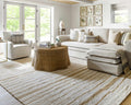 Tivon Broken-Striped Jute Rug