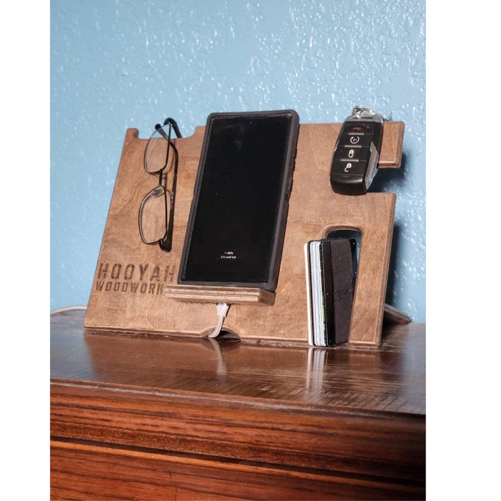 Night Stand Phone Docking / Charging Station Free Personalization