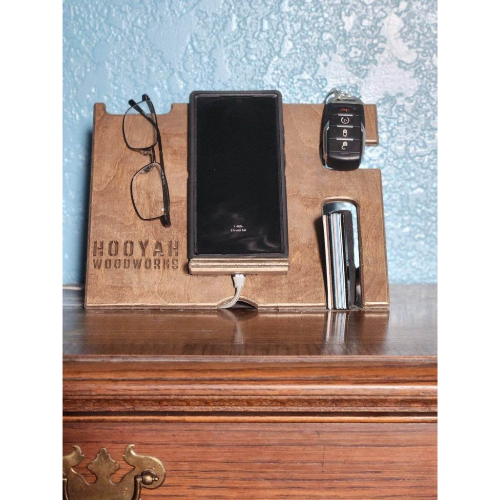 Night Stand Phone Docking / Charging Station Free Personalization