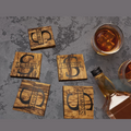 Customized coaster set.