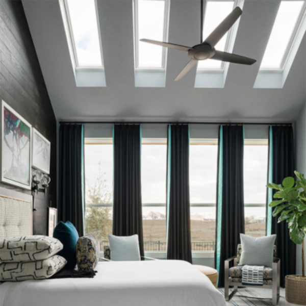 VELUX Fixed Deck Mount Skylight - White Solar Powered Shade