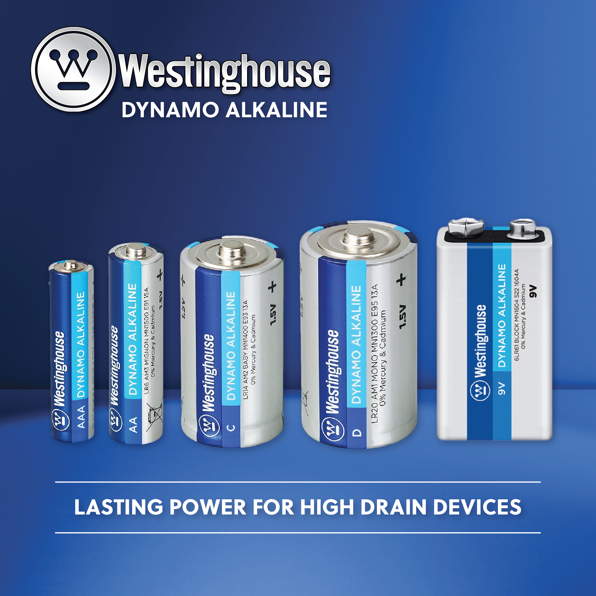Westinghouse AA Dynamo Alkaline 96 Pack Box