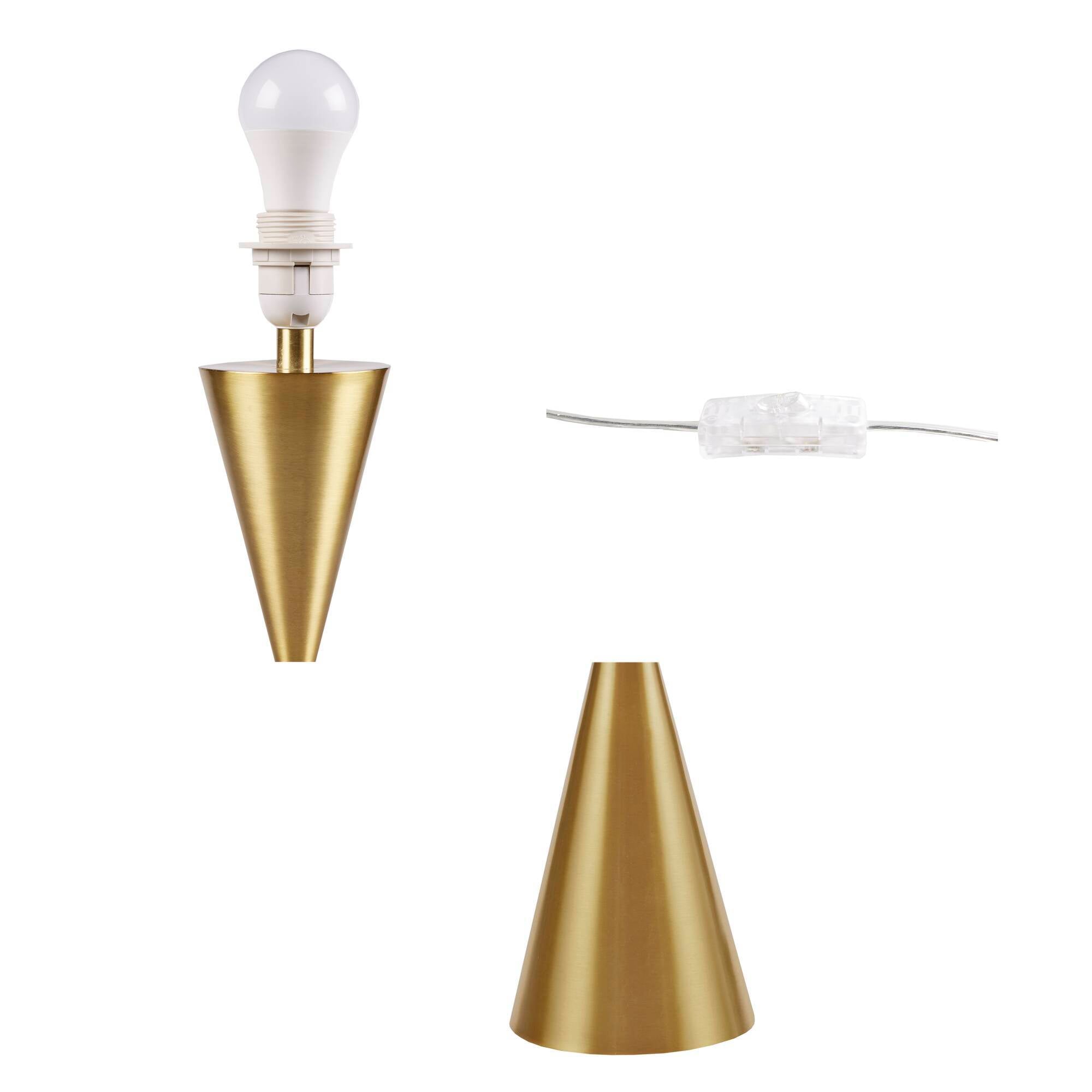 Gold Hourglass Metal Table Lamp Gold See below