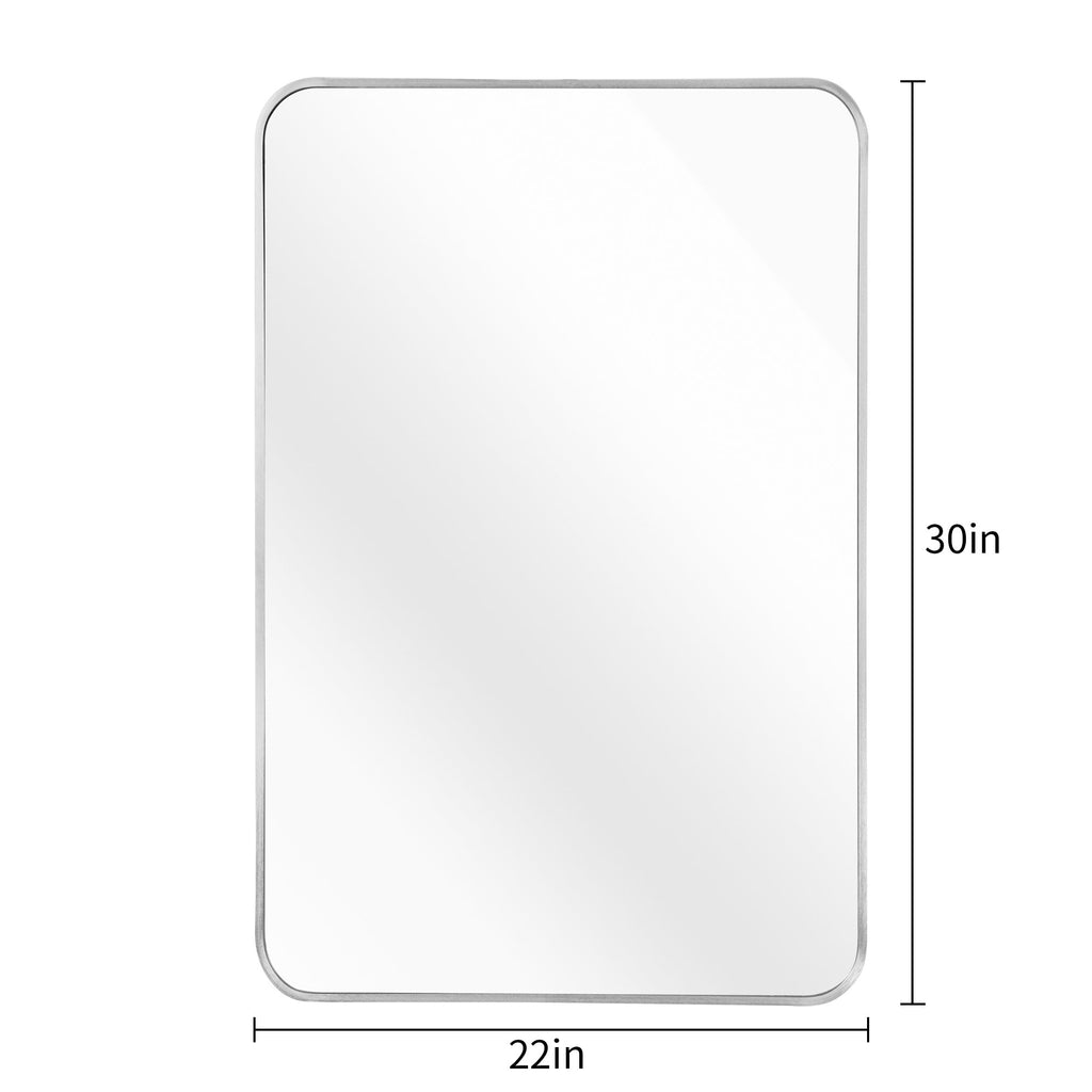 Silver 22 "x30" Rectangular Bathroom Wall Mirror