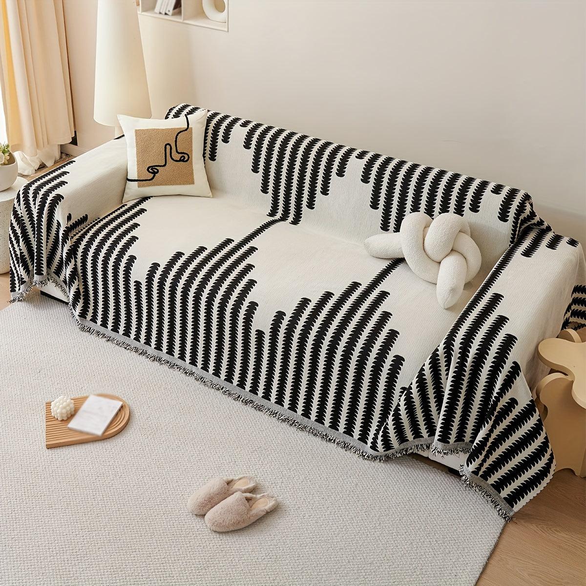 Chenille Fabric Sofa Cover - Soft, Non-Slip, Universal Protector