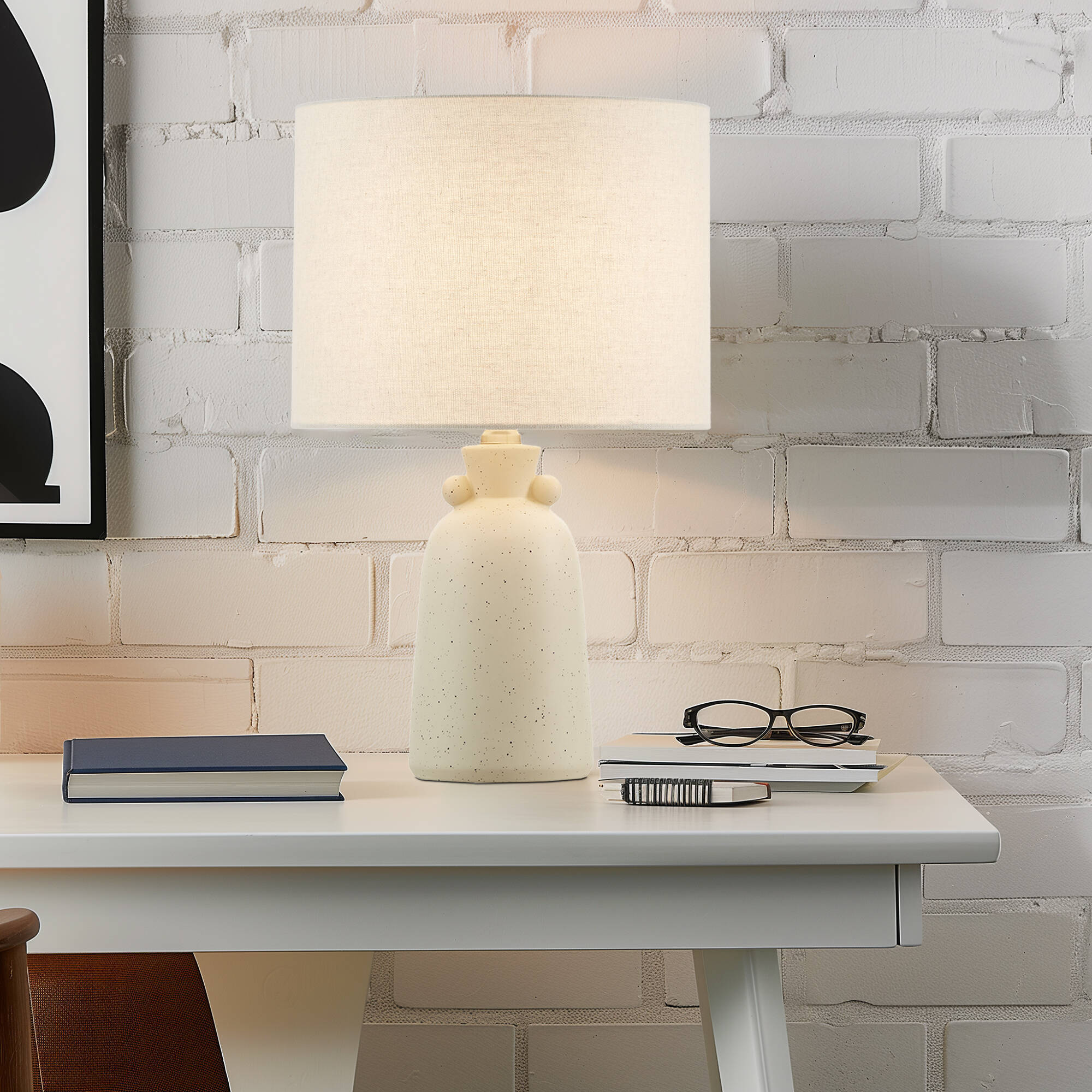 16' Ceramic Table Lamp Cream See below