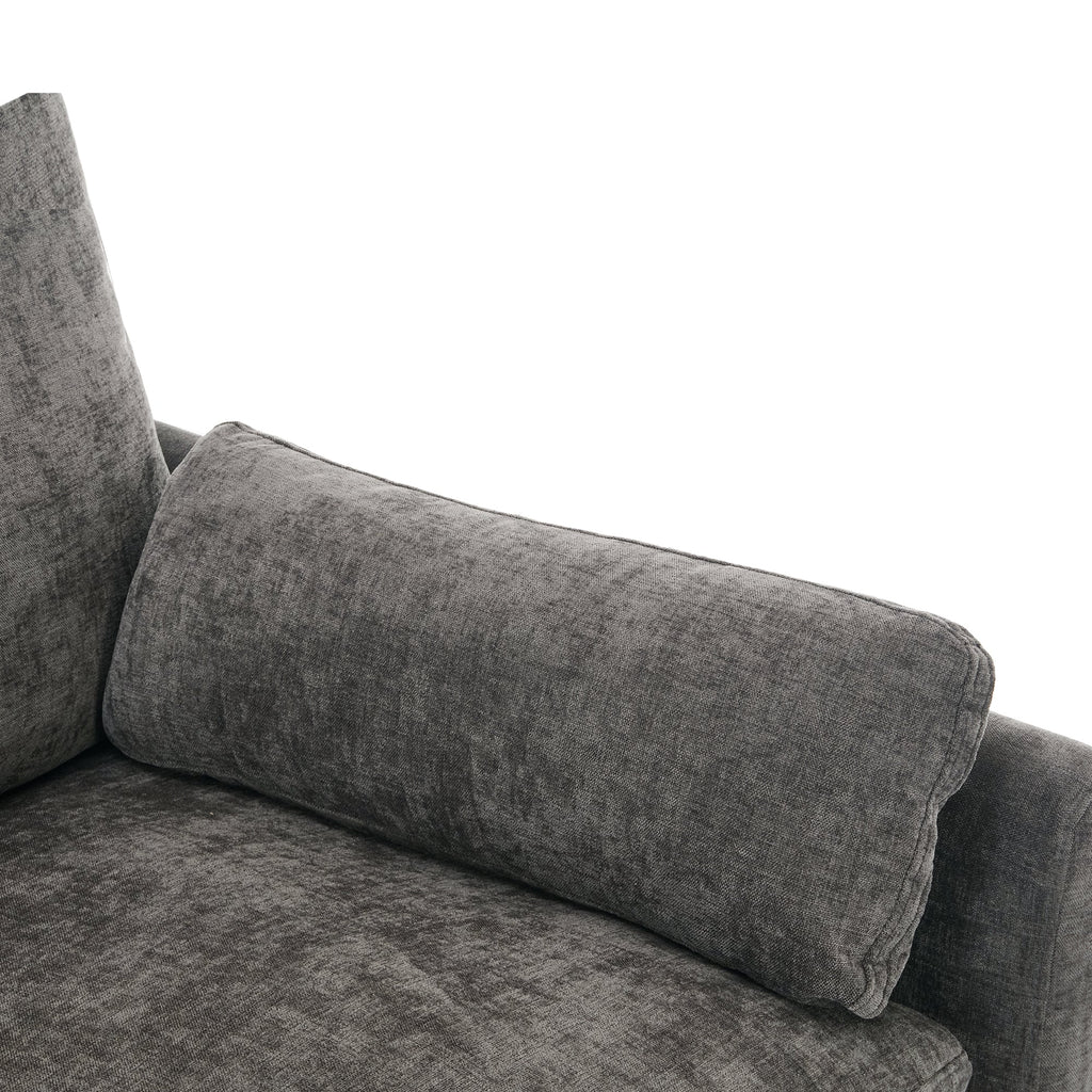 31.9' Cozy Upholstered Armchair Oversized Comfy Cloud Sofa Double Cushion Single Sofa Plush Cushion Armchair for Living Room, Grey