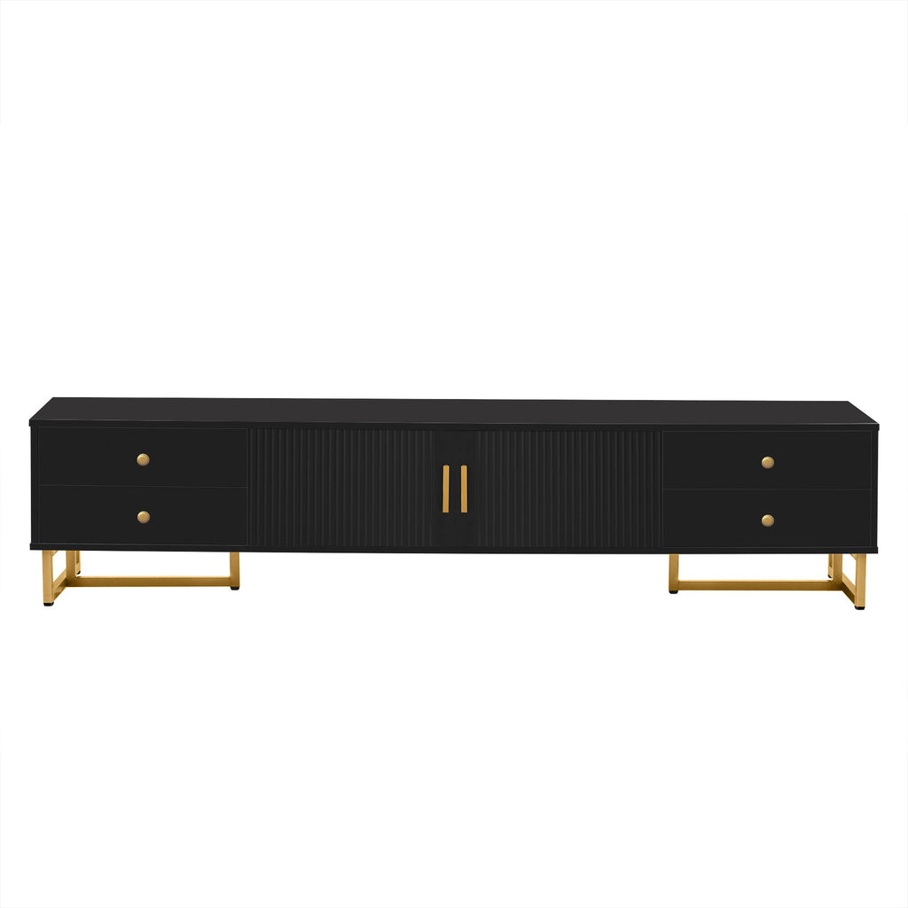 U-Can TV Stand for 65+ Inch TV, Entertainment Center TV Media Console Table, Modern TV Stand with Storage, TV Console Cabinet Furniture for Living Room(OLD SKU: WF530740AAB)