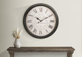 Clocks, 30' Round, Large Oversized, Wall Clock, Brown, Transitional