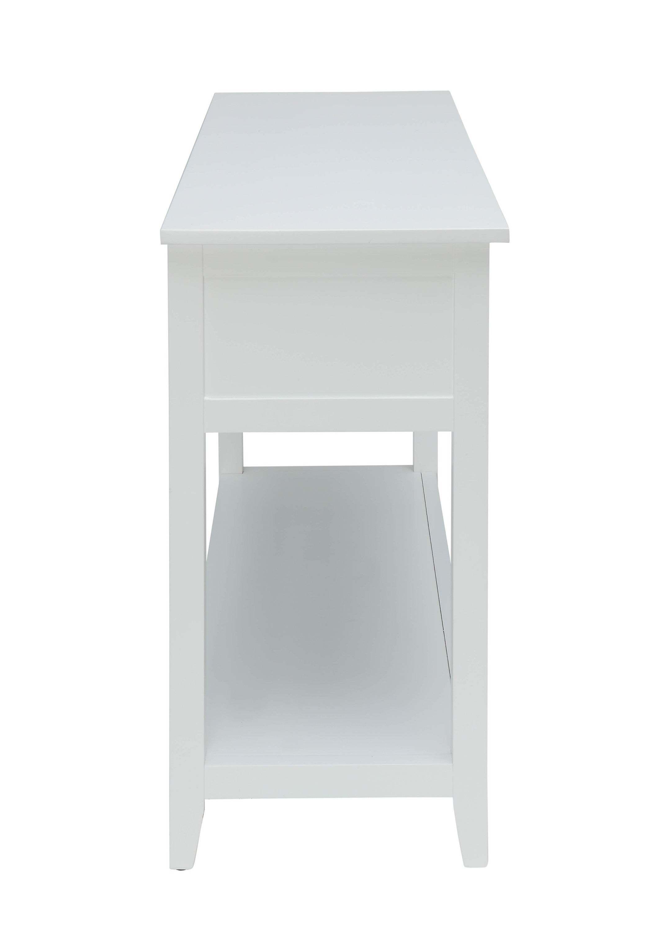 Flavius White Finish Console Table