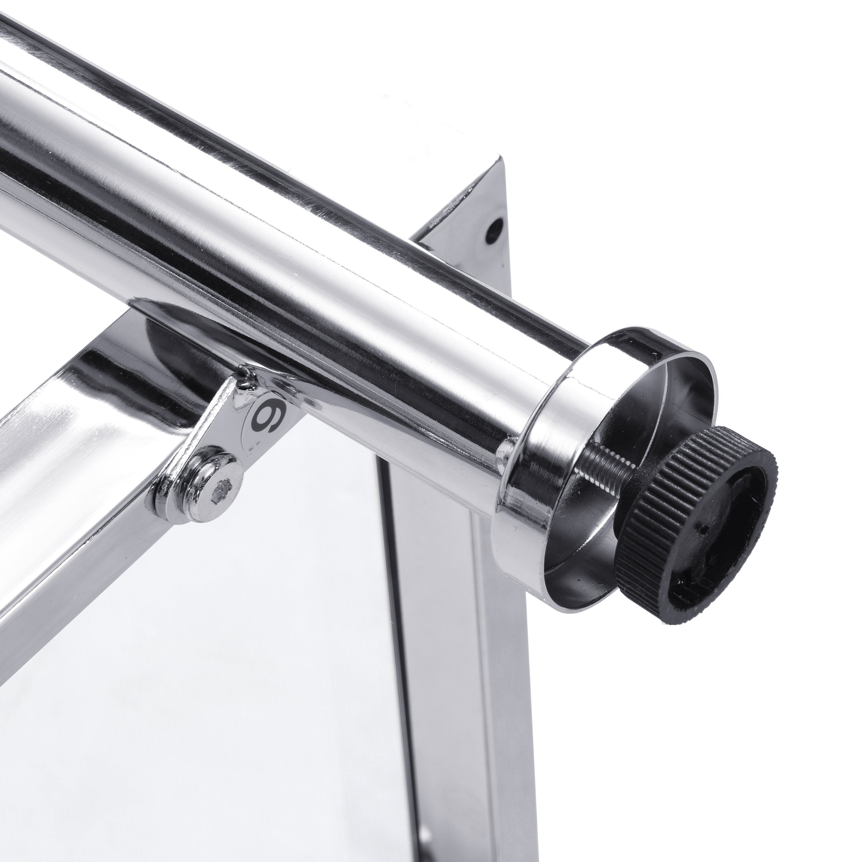43.31'' Chrome Glass Sofa Table, Acrylic Side Table, Console Table for Living Room& Bedroom