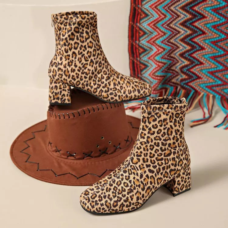 Block Heel Ankle Boots