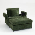 Modern Oversized Chair with Ottoman,Chenille Fabric Sofa Bed,Accent Chair Comfy Sofa with Cupholders and USB Charging Ports Chair for Living Room,Bedroom,Apartment