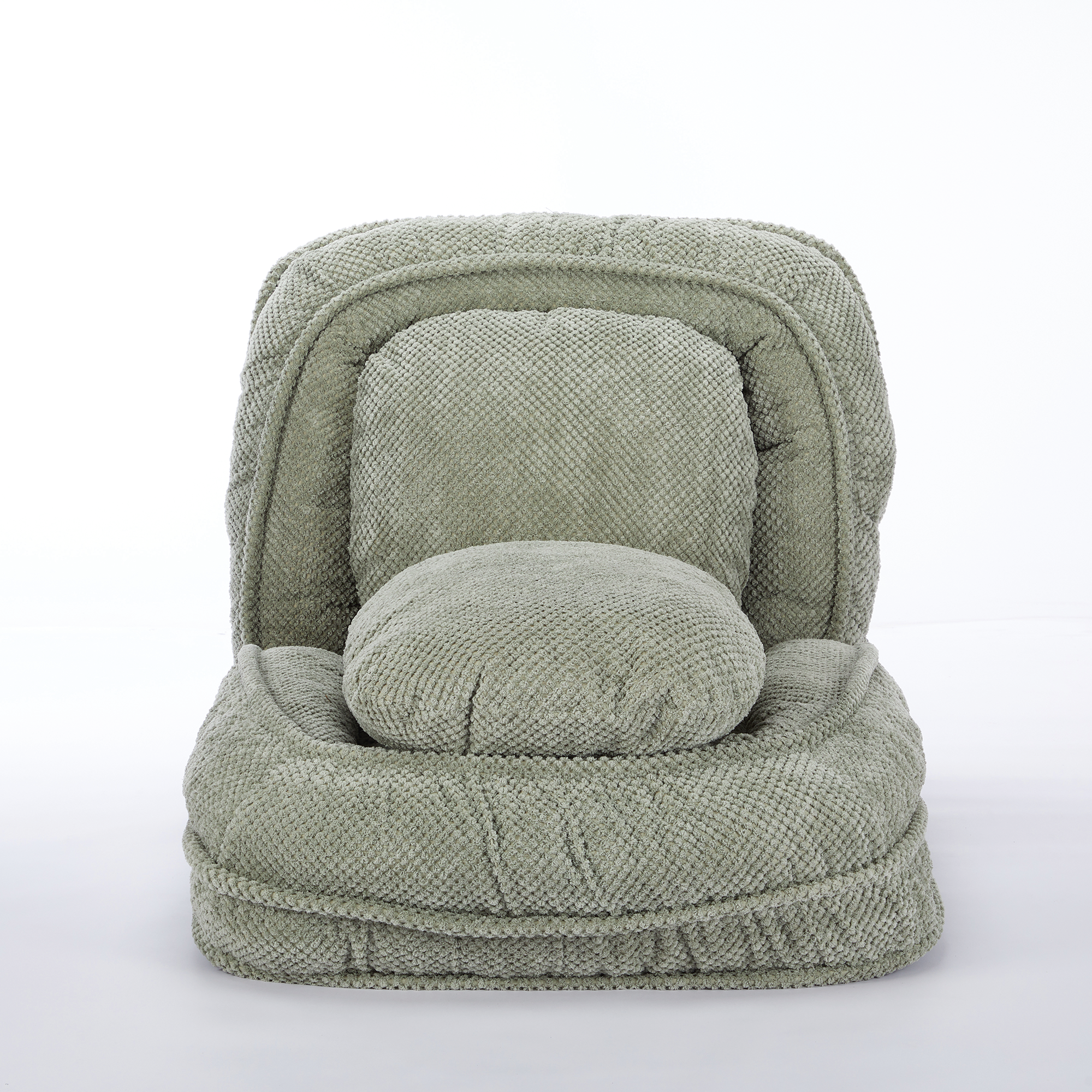 Human Dog Bed ,Lazy Sofa Couch ,5 Adjustable Position,sit,sleep,fold,suit to put in bedroom, living room ,Space Saving Design ,Green