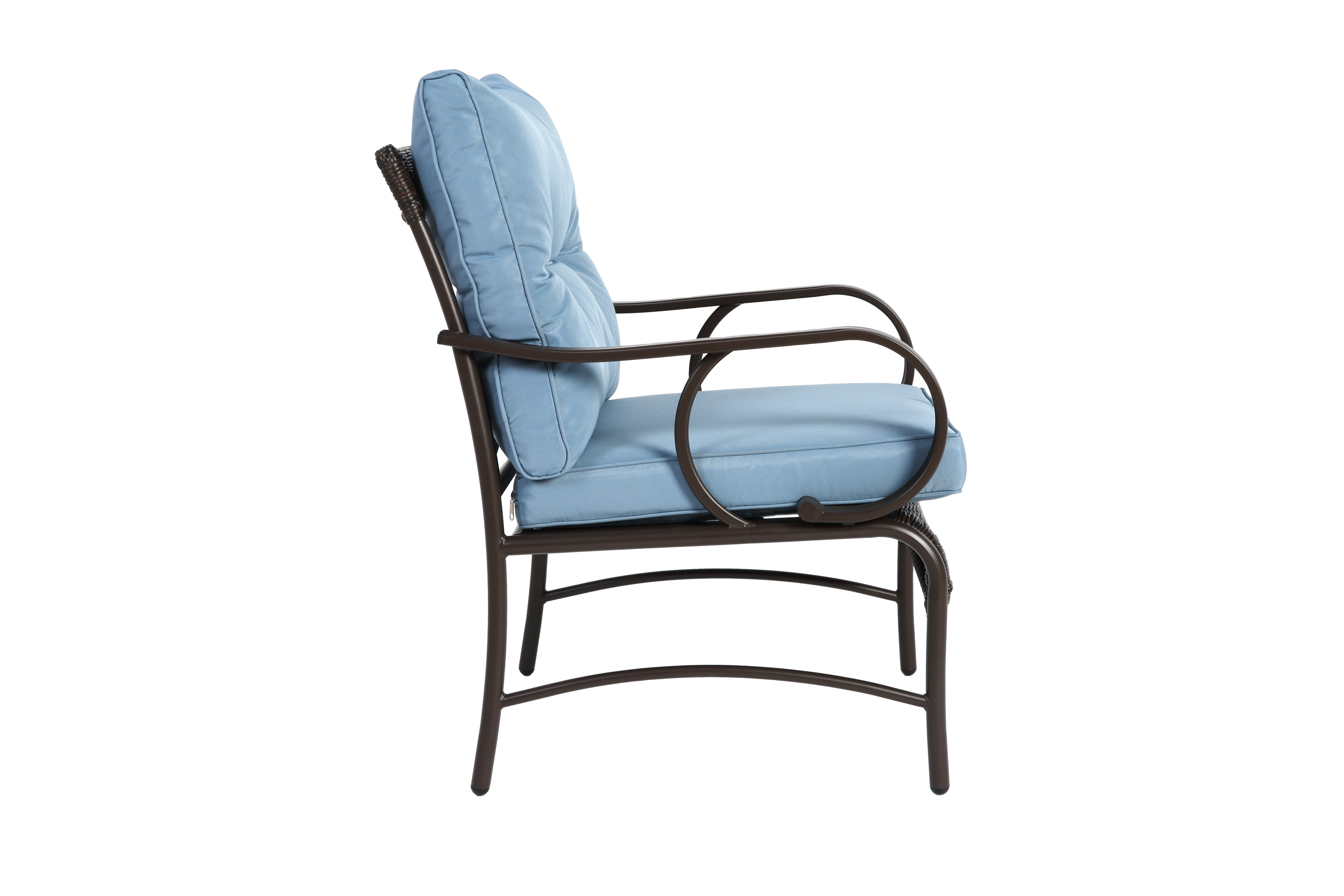 3 Pieces Patio Set Outdoor Wicker Furniture Sets Modern Rattan Chair Conversation Sets with Coffee Table
