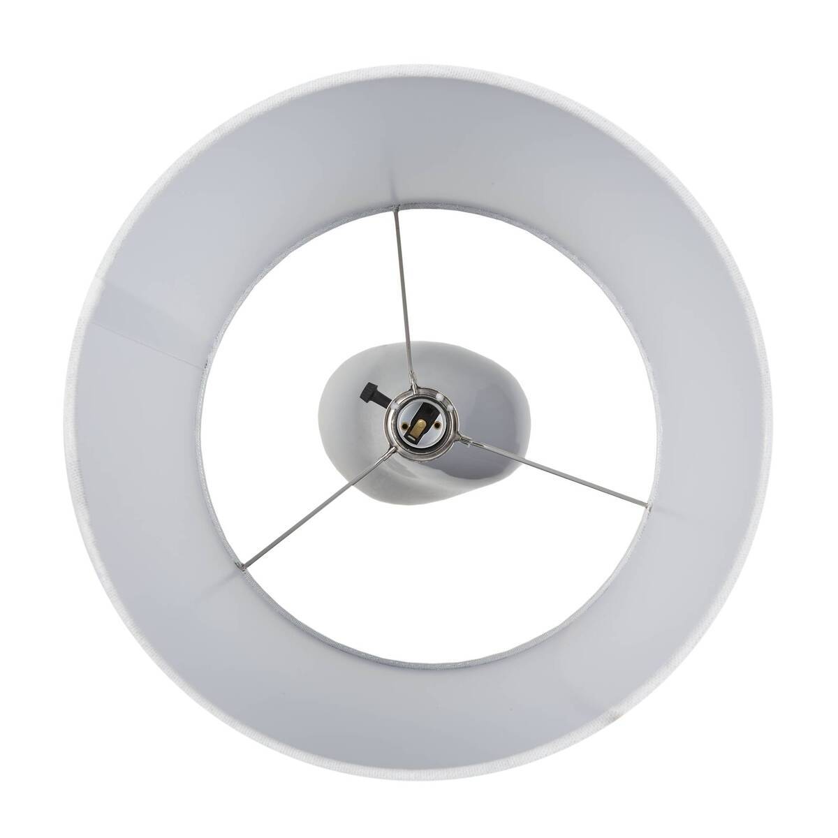 Asymmetrical Ceramic Table Lamp Grey See below
