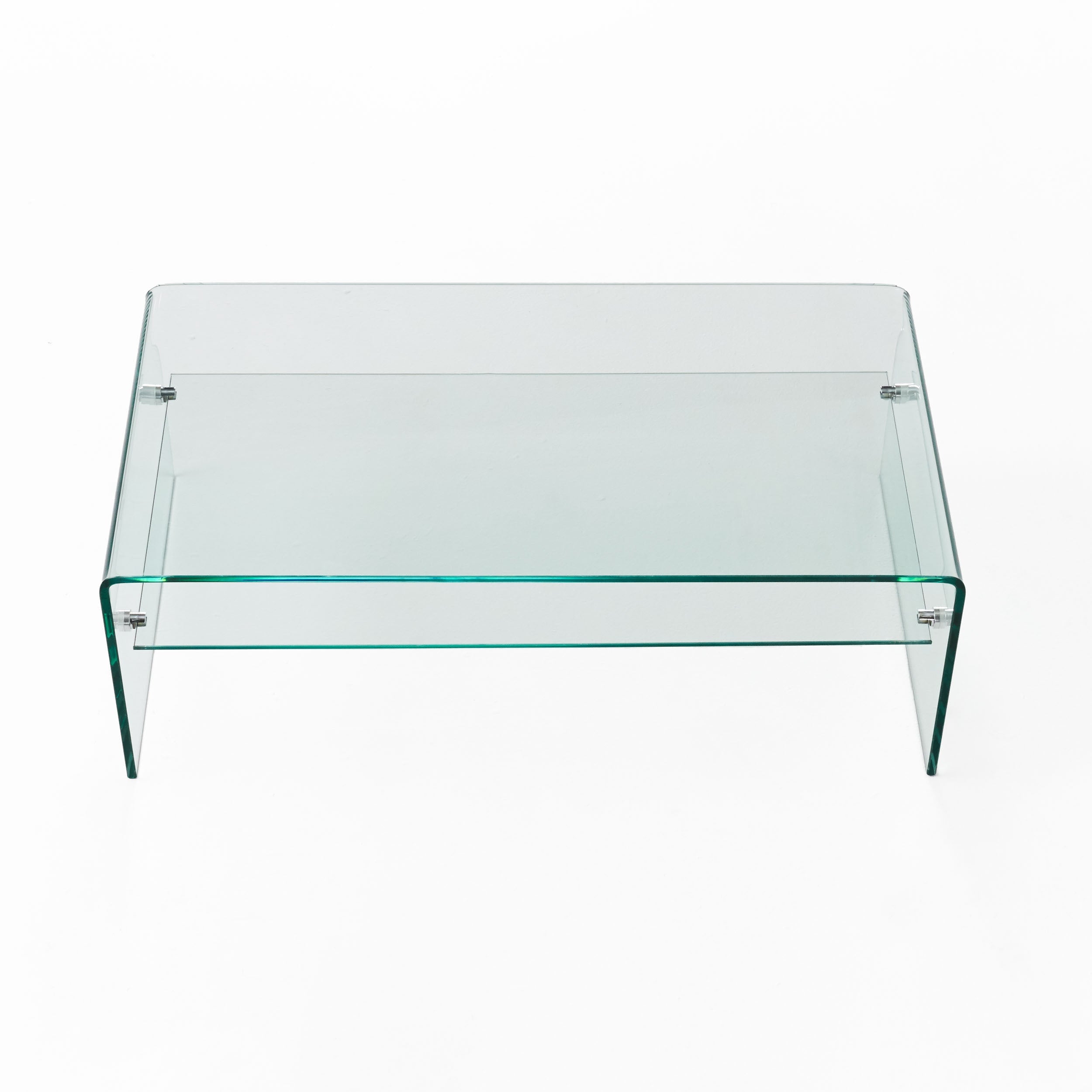 COFFEE TABLE 12MM TEMPERED BENT GLASS ,8MM SHELF GLASS