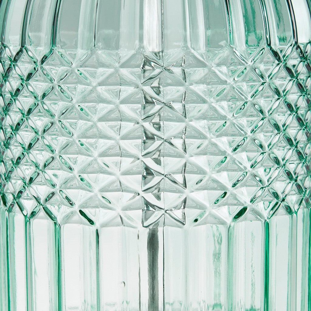 Textured Glass and Acrylic Base Table Lamp Blue See below