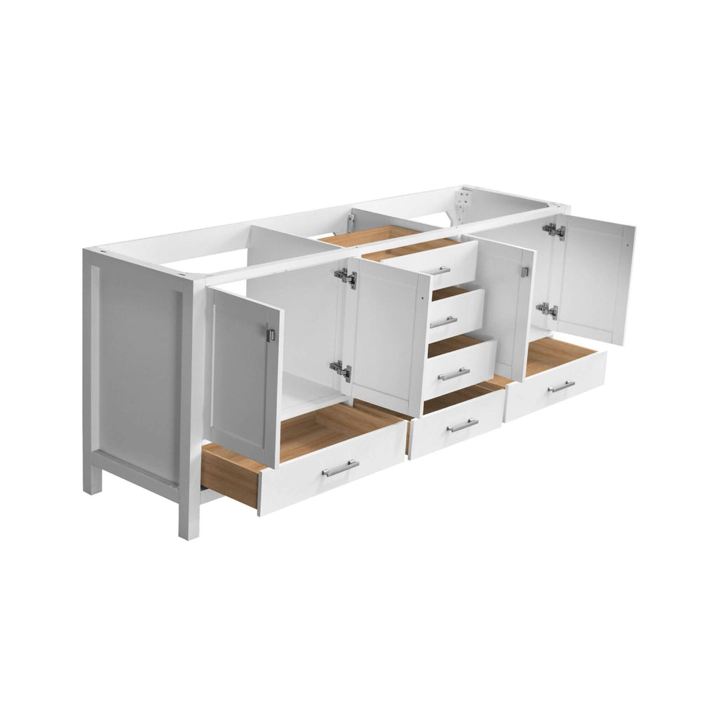Alora 84-Inch Double Basin Freestanding Bathroom Vanity With Solid Wood Frame [No Faucet] (SAK81794)