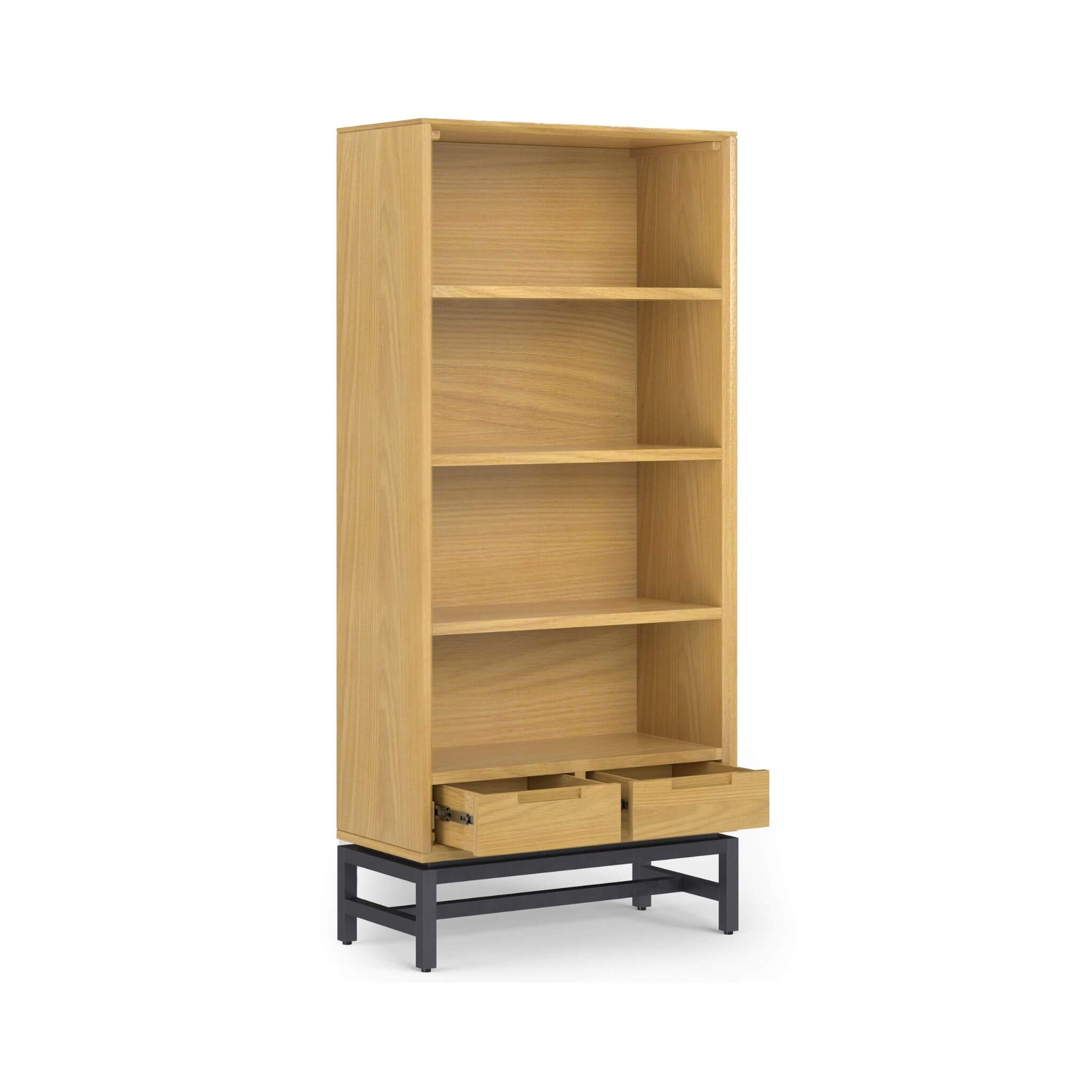 Alora Banting Mid-Century Oak Veneer Bookcase With Adjustable Shelves (SAK35178)