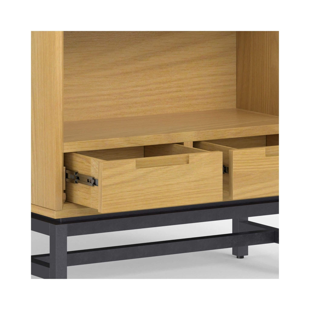 Alora Banting Mid-Century Oak Veneer Bookcase With Adjustable Shelves (SAK35178)