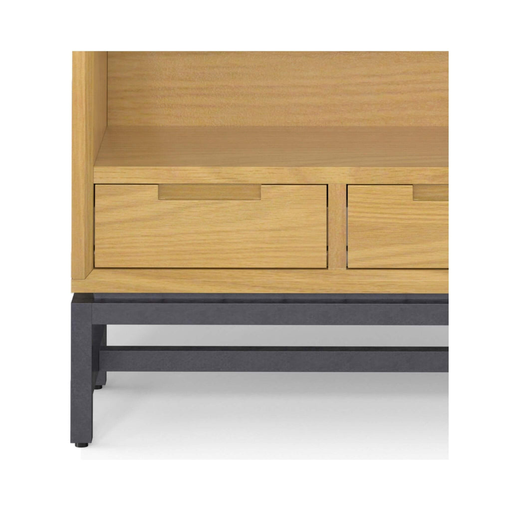 Alora Banting Mid-Century Oak Veneer Bookcase With Adjustable Shelves (SAK35178)