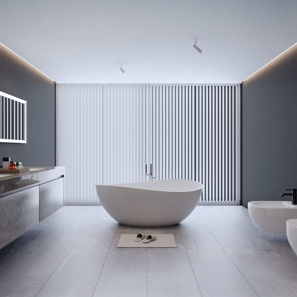 Alora Luxury 63-Inch Matte White Freestanding Soaking Bathtub With Overflow And Pop-Up Drain (SAK56140)